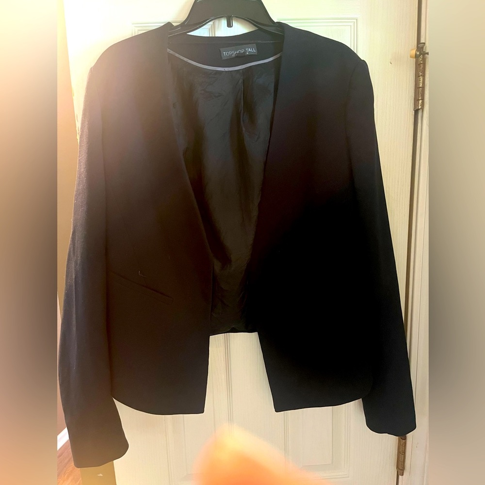 Topshop tall black blazer size L